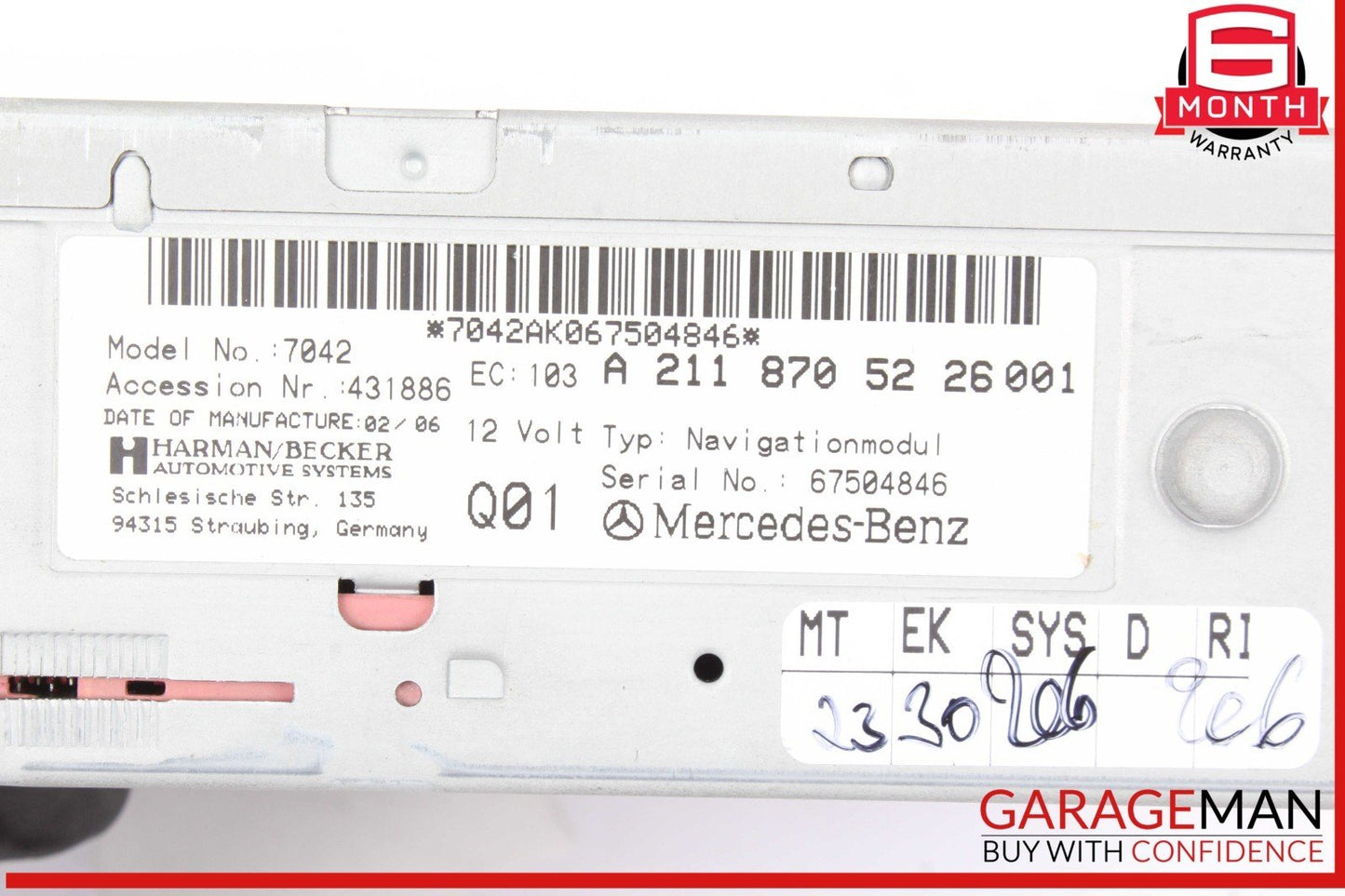 06-09 Mercedes W219 CLS550 E350 SL500 Navigation DVD CD Player GPS Module OEM