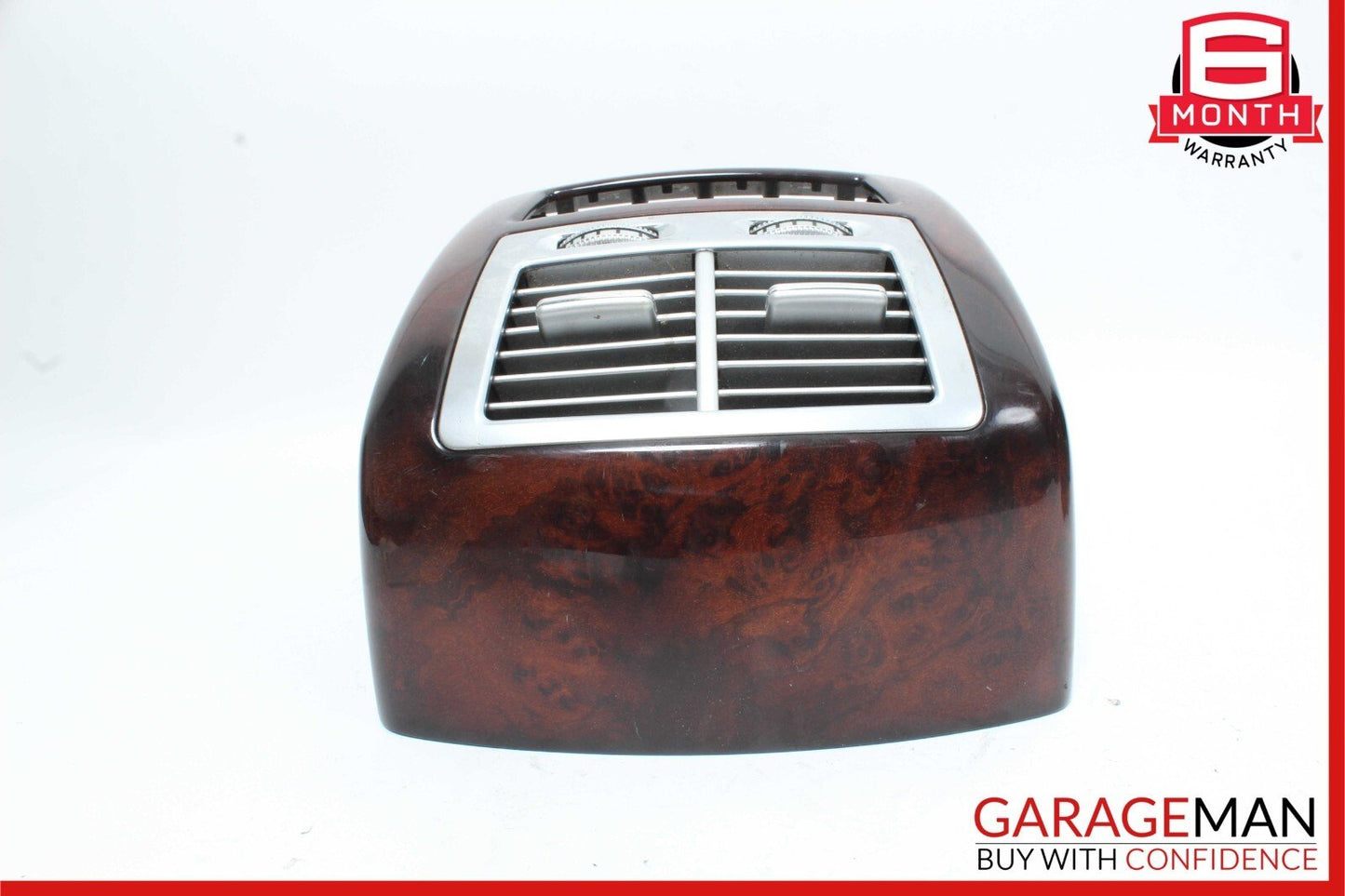 07-13 Mercedes W221 S550 Rear Center Console AC A/C Air Vent Trim Bezel Wood OEM