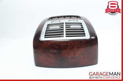 07-13 Mercedes W221 S550 Rear Center Console AC A/C Air Vent Trim Bezel Wood OEM
