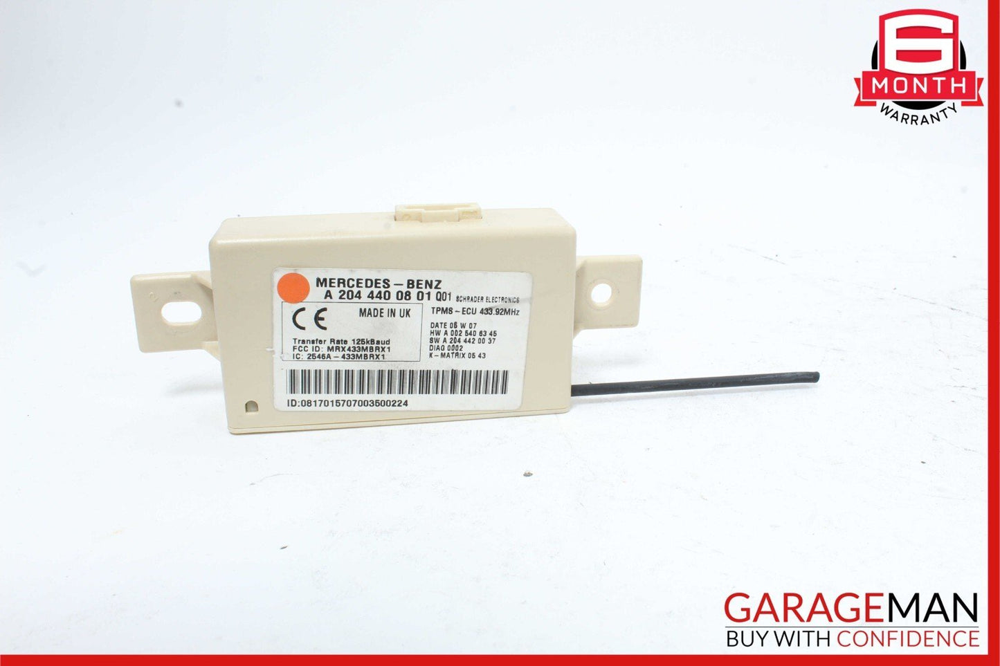 08-11 Mercedes W204 C350 C300 Tire Pressure Monitoring System TPMS Receiver OEM