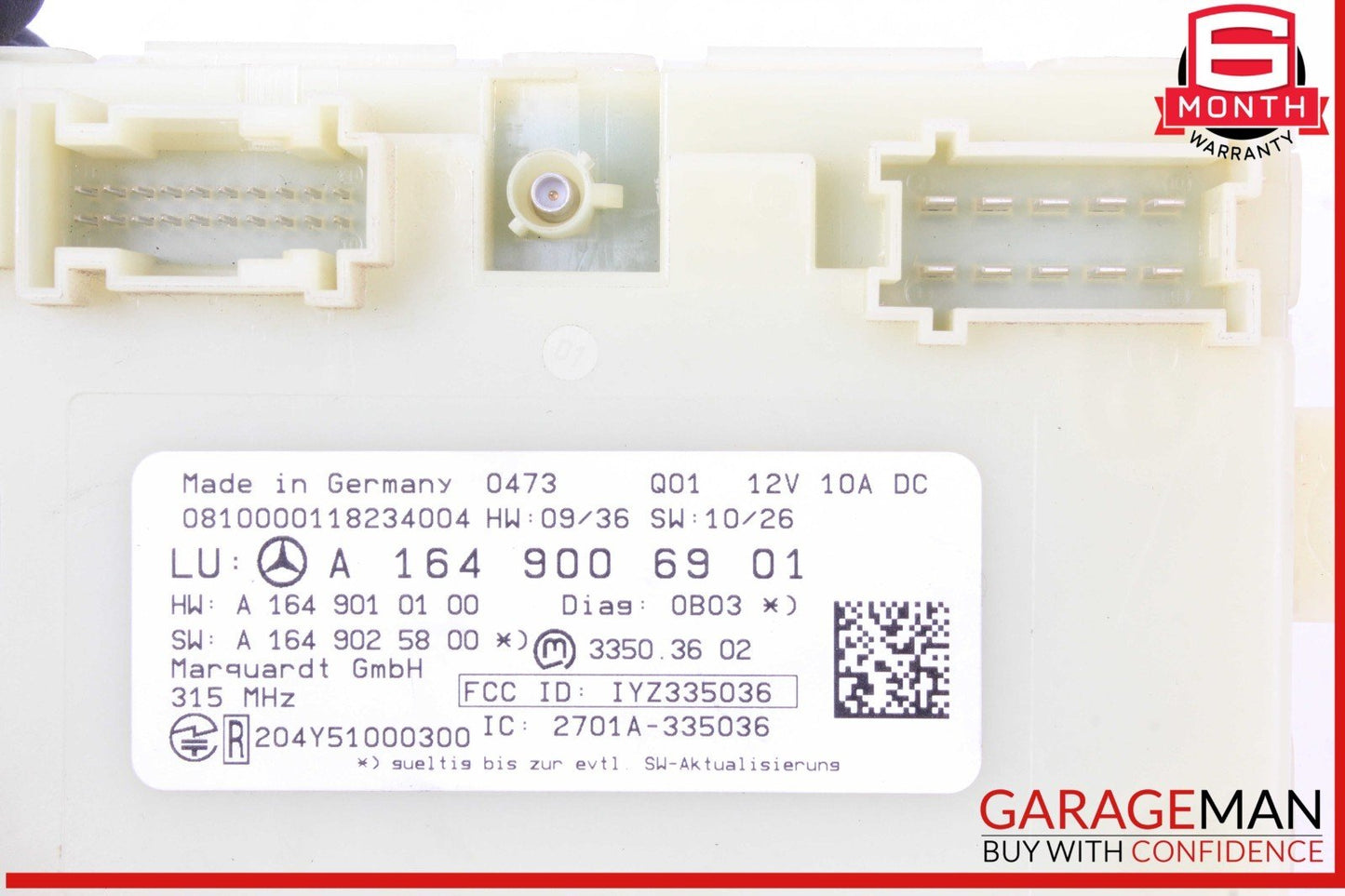 10-12 Mercedes W164 ML350 4MATIC Keyless Go Ignition Control Module Unit OEM