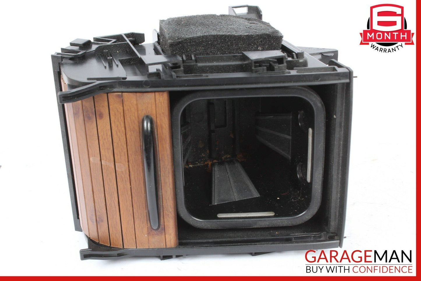 06-11 Mercedes W219 CLS500 Rear Center Console Armrest Cupholder Cup Holder Wood