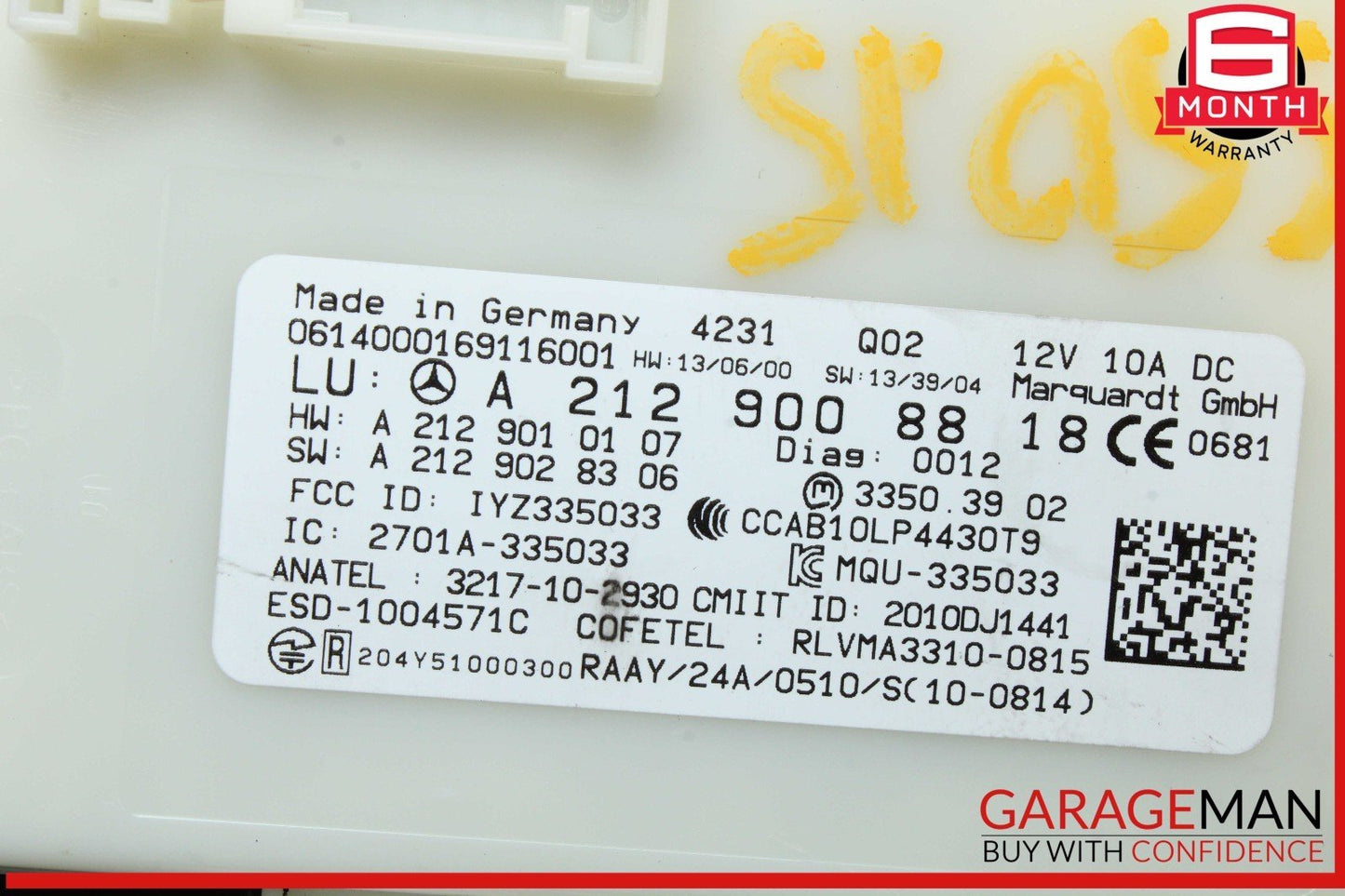 13-20 Mercedes X166 GL550 CLS400 SL550 Keyless Go Entry Control Module OEM