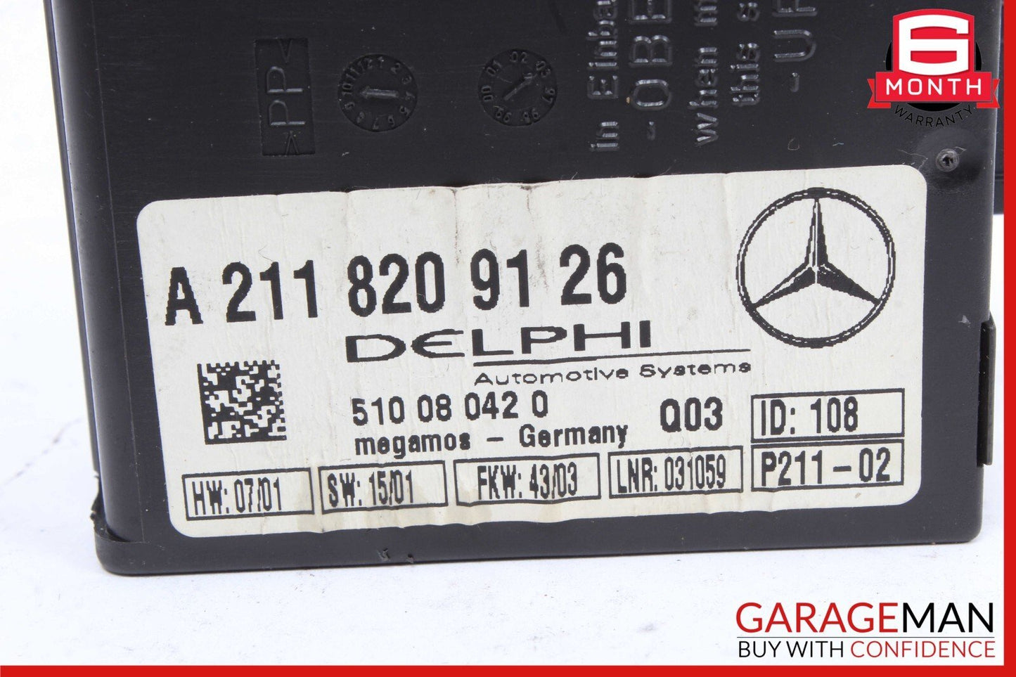 03-12 Mercedes W220 S600 SLK350 Anti Theft Alarm Signal Control Module Unit OEM