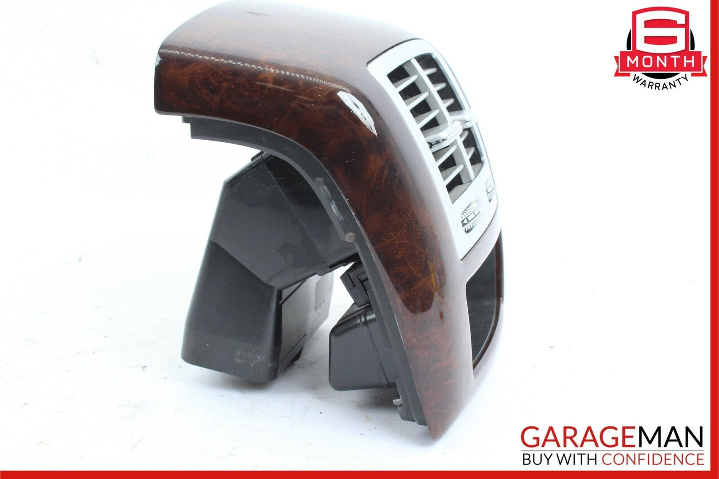 07-13 Mercedes W221 S550 Rear Center Console AC A/C Air Vent Trim Panel Wood