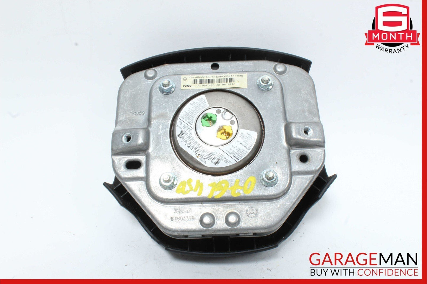 06-08 Mercedes X164 GL450 ML350 R350 Driver Steering Wheel Airbag Black OEM