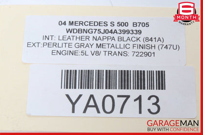 00-06 Mercedes W220 S500 CL500 Rear Tie Rod Link Control Arm 2203520003 OEM