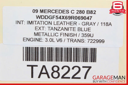 08-14 Mercedes W204 C280 Front Left Driver Side Door Window Regulator Motor OEM