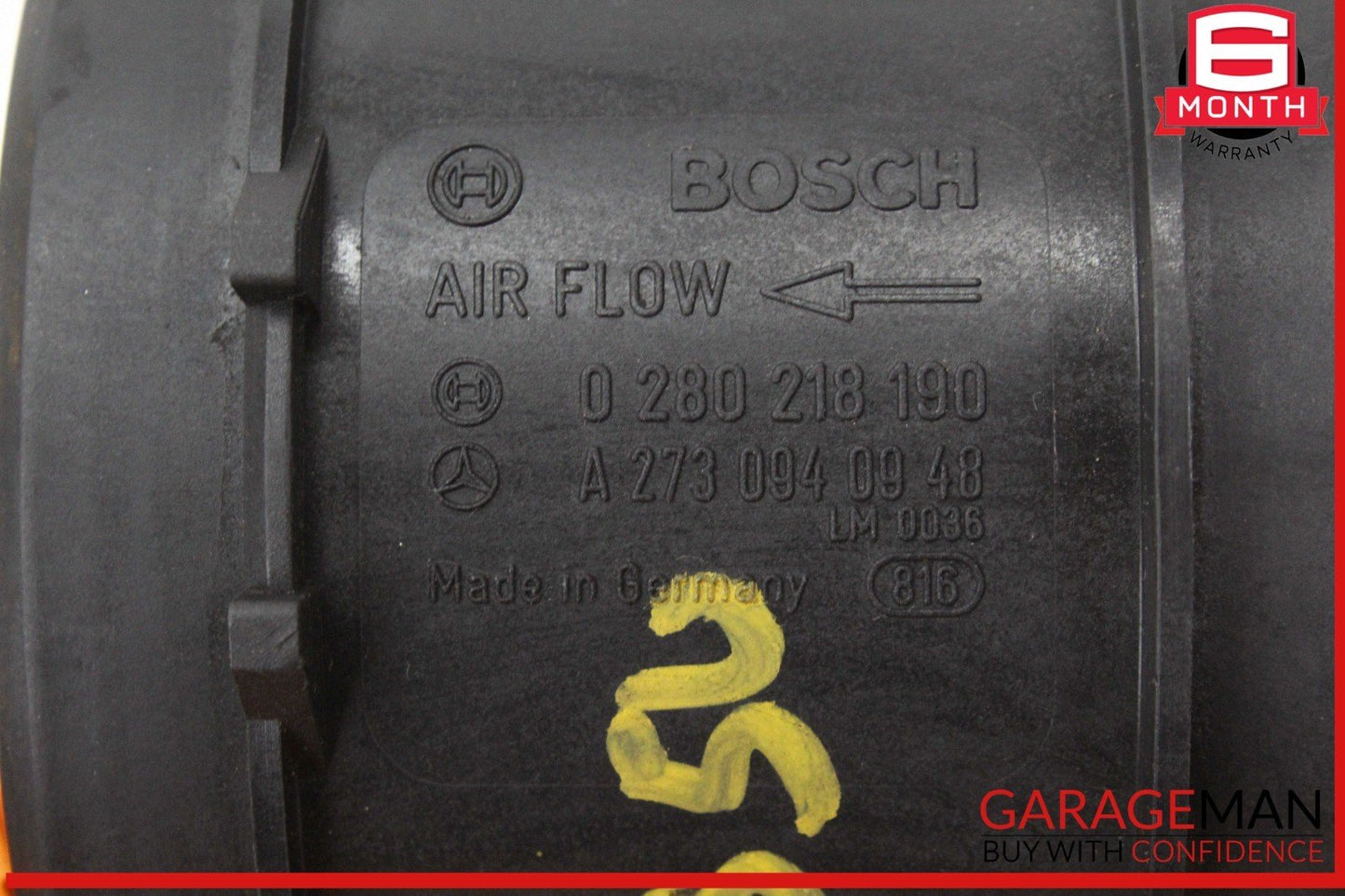 06-15 Mercedes W164 ML350 4MATIC E350 G550 Mass Air Flow Sensor 2730940948 OEM