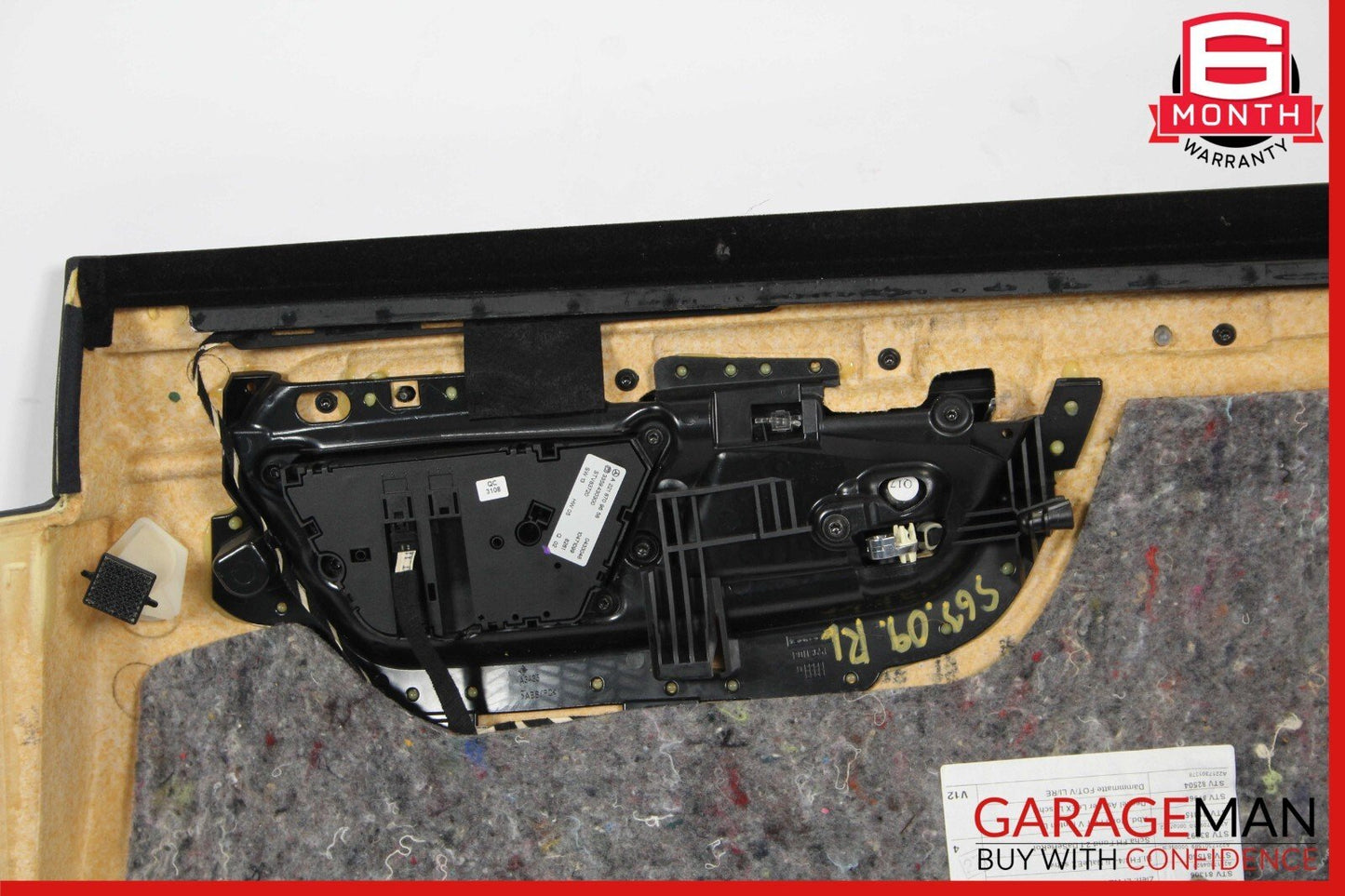 08-09 Mercedes W221 S63 AMG Rear Left Driver Side Door Panel Black OEM