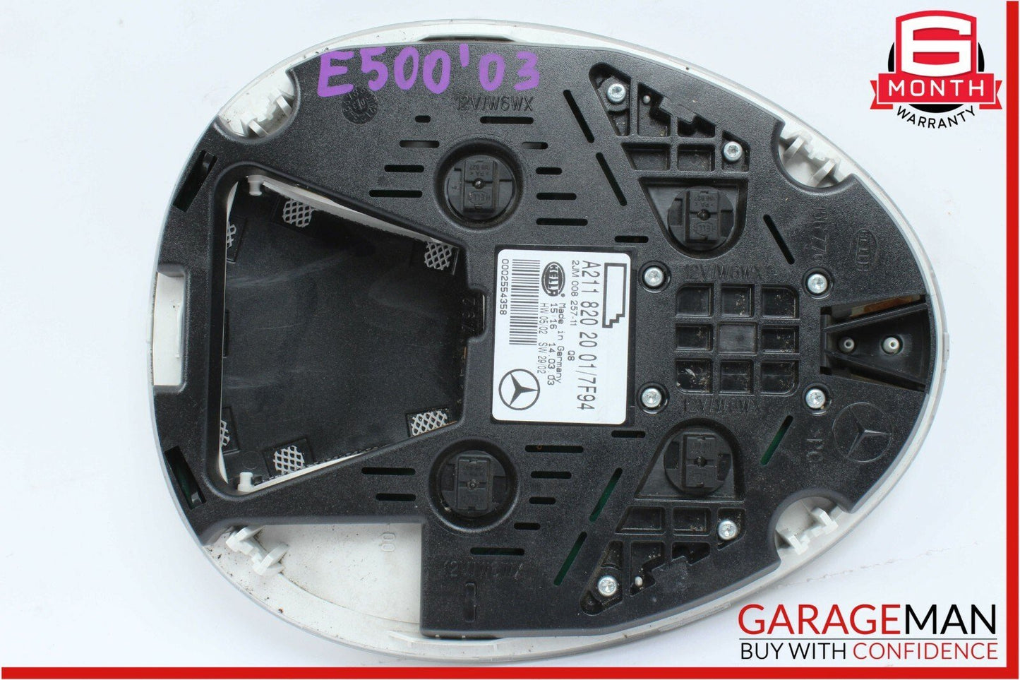 03-11 Mercedes E500 CLS500 Rear Upper Overhead Dome Light Reading Map Gray