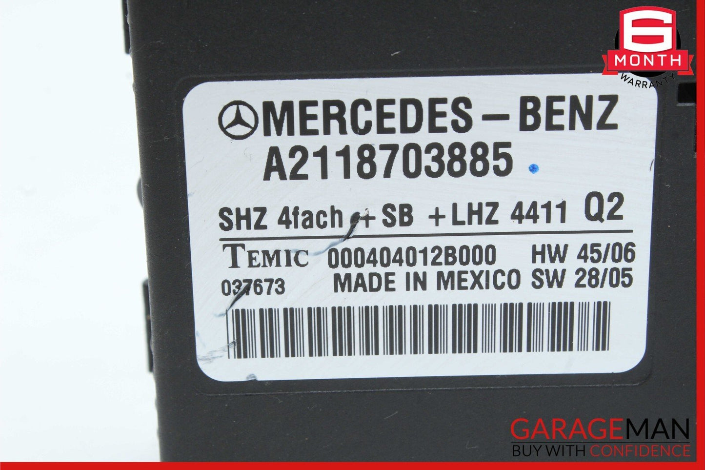 06-13 Mercedes X164 GL350 E320 Heated Seat Control Module 2118703885 OEM