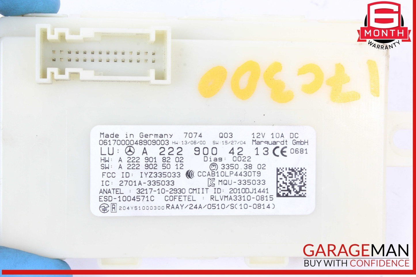 14-19 Mercedes W205 C300 S600 GLC350 S550 Keyless Go Entry Control Module OEM