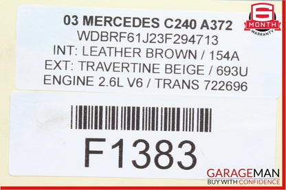 01-09 Mercedes CLK500 E500 SLK320 C240 Rear Trunk Lid Lock Latch Handle w/o Key