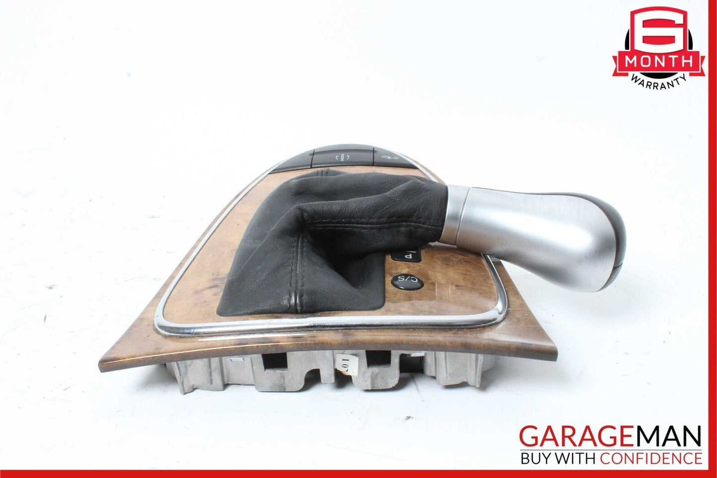 07-09 Mercedes W211 E550 Shift Shifter Knob Boot Cover Bezel Trim OEM