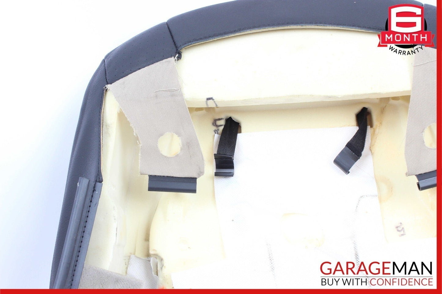 03-10 Porsche Cayenne 955 957 Front Left Top Upper Seat Cushion Black Leather