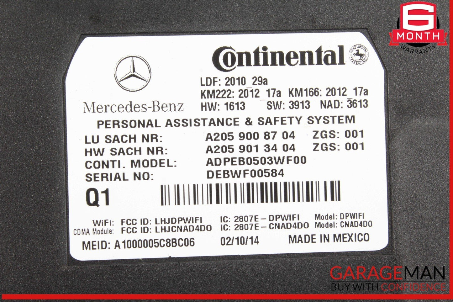 10-20 Mercedes W222 S550 C400 GLA250 SL400 Communication Control Module Unit OEM
