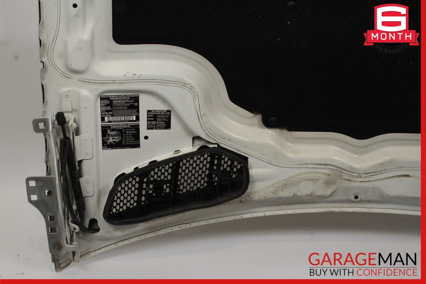 03-08 Mercedes R230 SL500 SL600 Front Hood Lid Bonnet Air Vent Cover Assy White