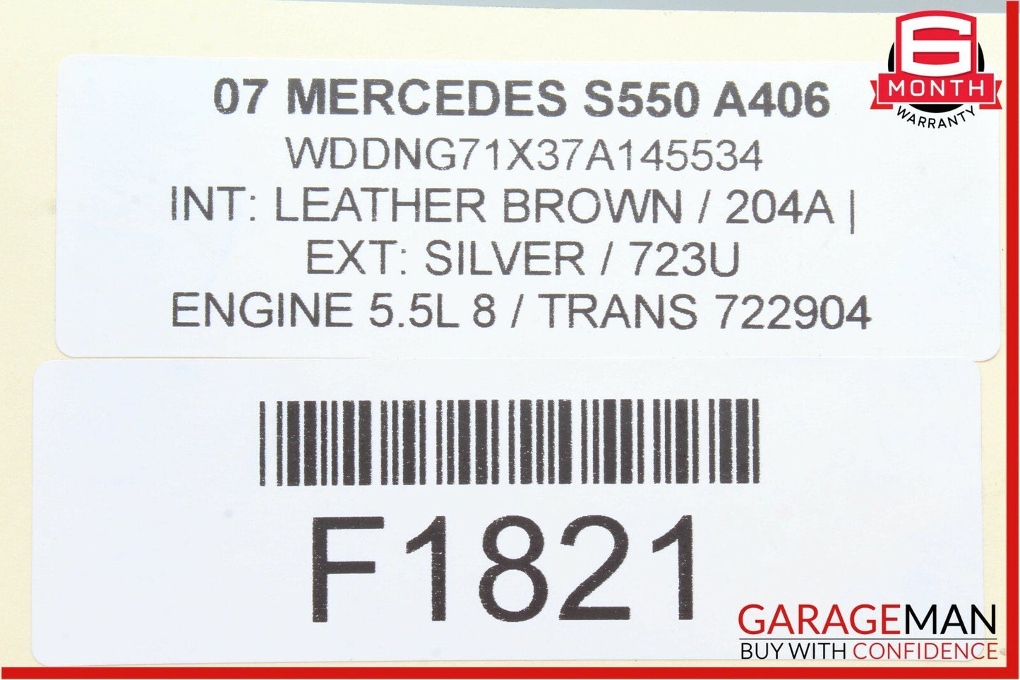 07-09 Mercedes W221 S550 S600 Door Control Module Rear Left Or Right Side OEM