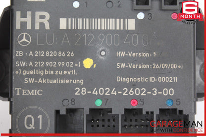 08-18 Mercedes W204 C250 GLK350 E350 Rear Right Side Door Control Module Unit