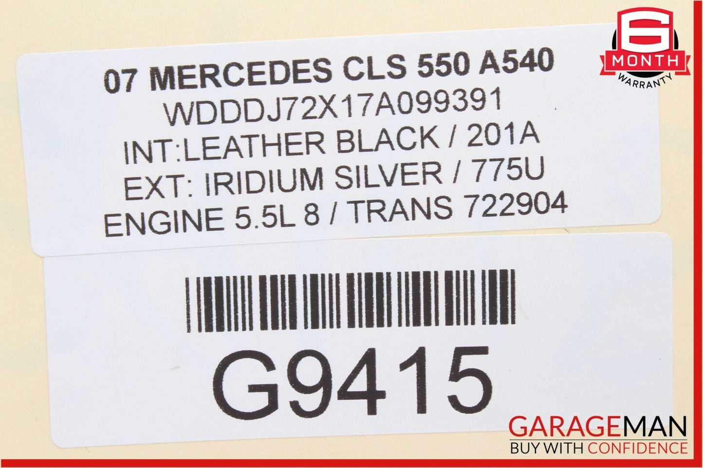 06-11 Mercedes W219 CLS500 Front Left Side Door Tweeter Speaker Cover Trim Black