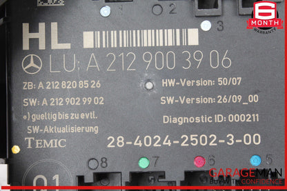 08-14 Mercedes W204 C300 Rear Left Driver Side Door Control Module Unit OEM