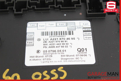 07-13 Mercedes W221 S550 S600 S63 AMG Front Right Side Door Control Module Unit