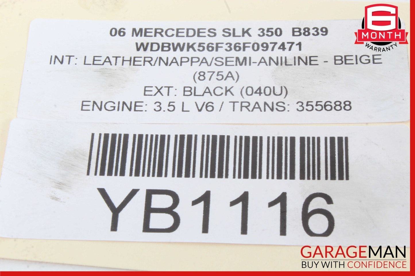 06-09 Mercedes R171 SLK350 E350 ML350 R350 Engine Motor Throttle Body Valve OEM