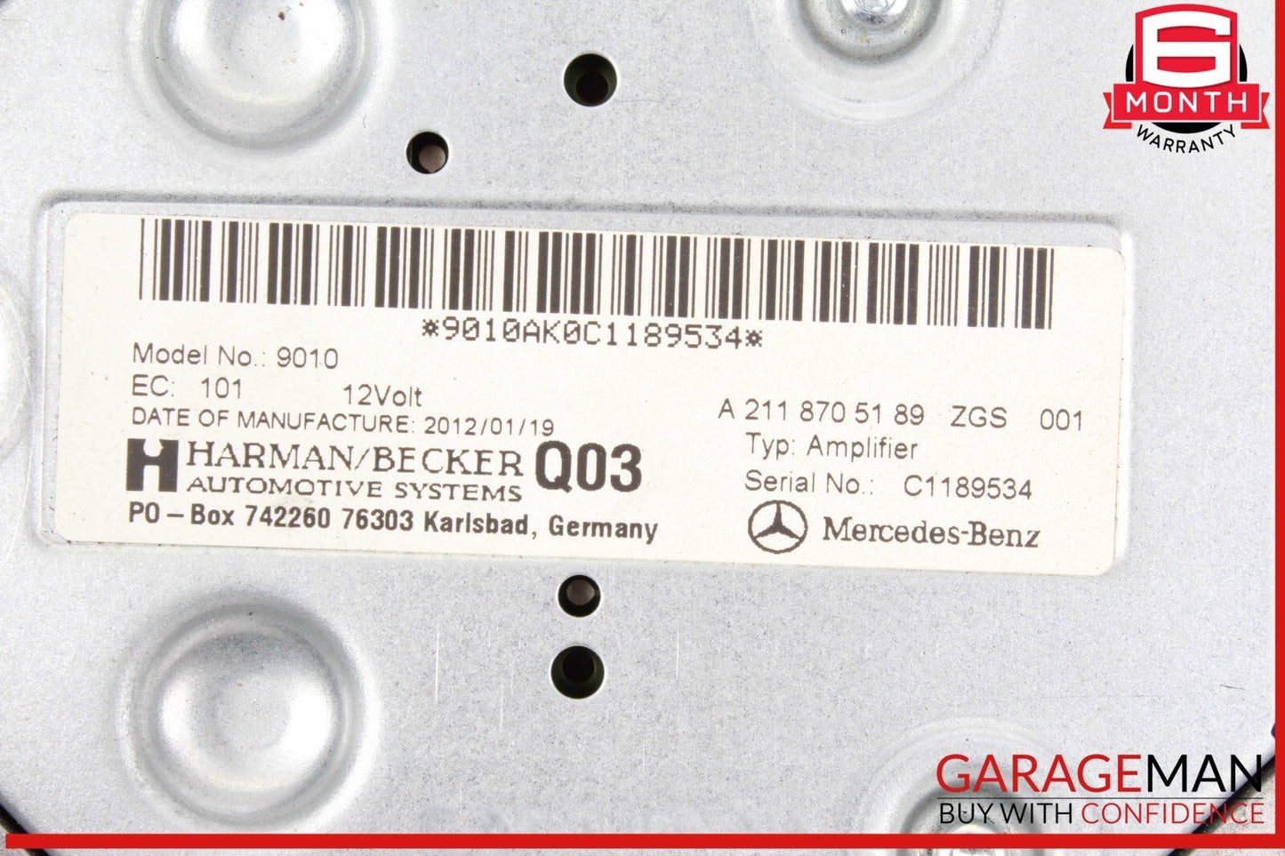 08-18 Mercedes W218 CLS550 Subwoofer Amp Amplifier Harman Becker OEM