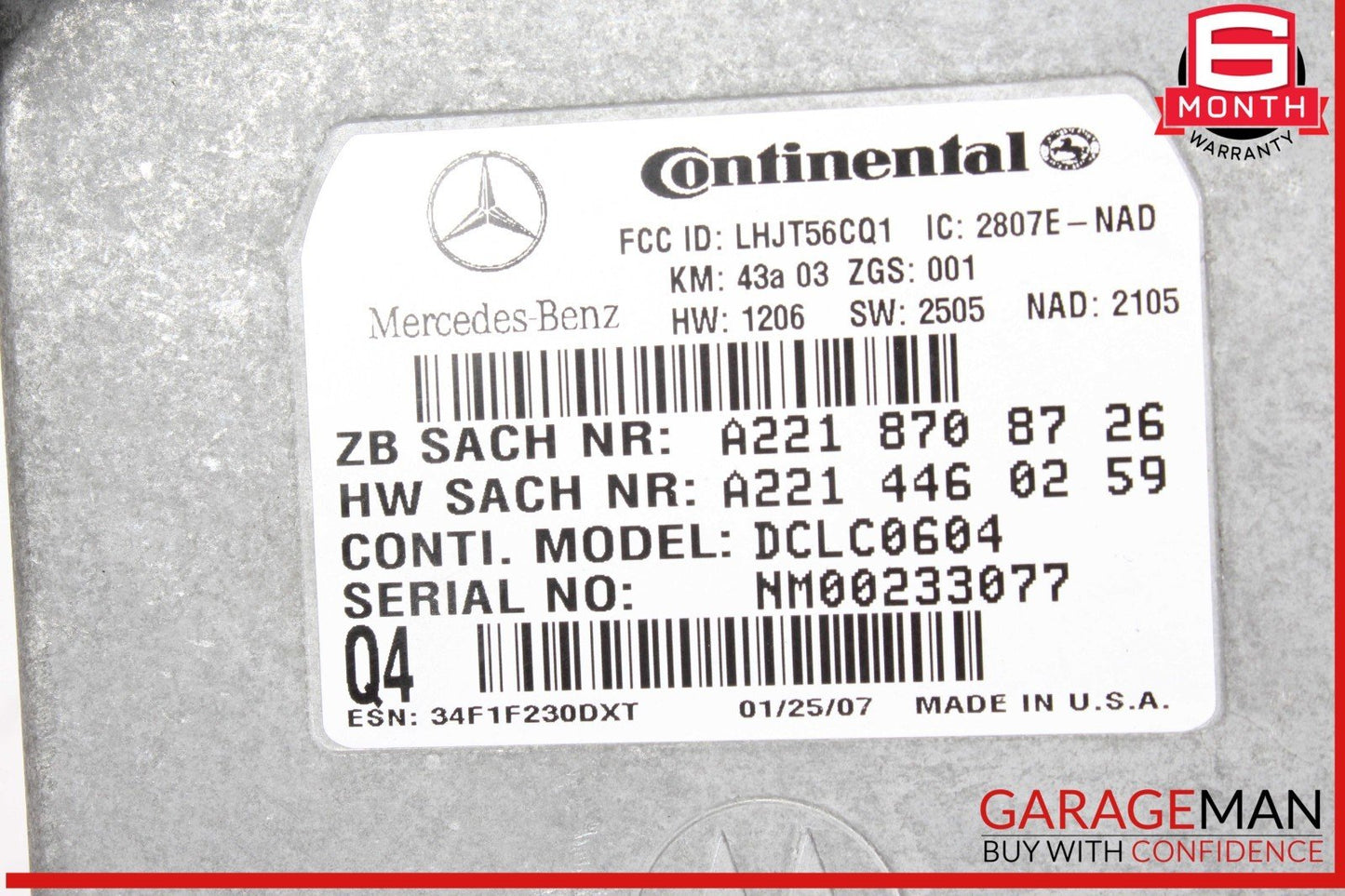 Mercedes W209 CLK350 ML350 Voice Communication Control Module 2218708726 OEM