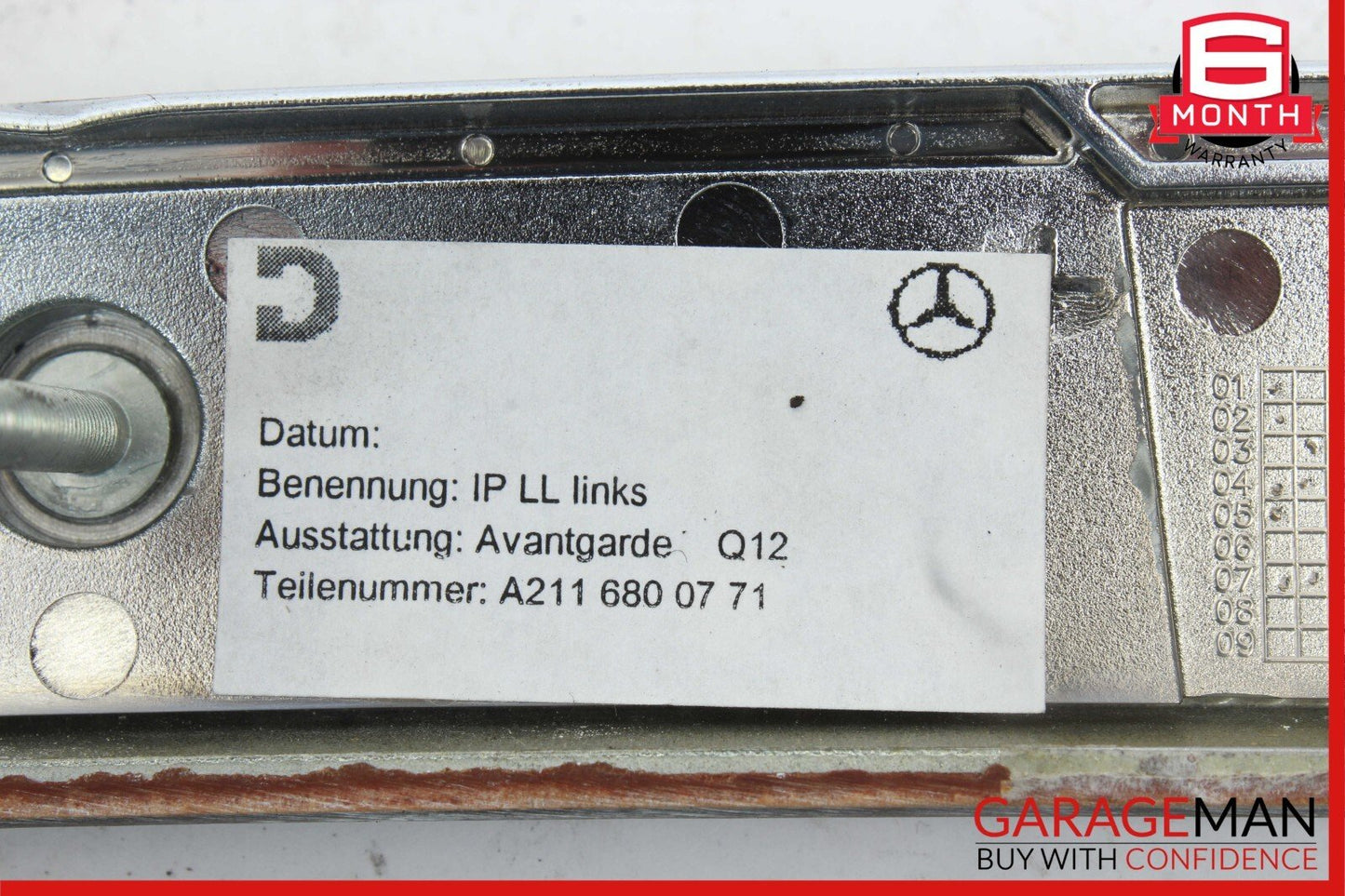 03-09 Mercedes W211 E350 E500 Dashboard Dash Left Molding Trim Wood 2116800371