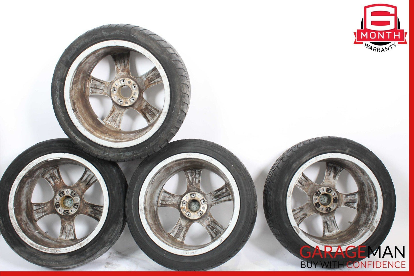 08-14 BMW X5 X6 Staggered 20" R20 10x11 Wheel Tire Rim Set of 4 Pc OEM