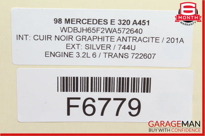 98-02 Mercedes W210 E320 Right Passenger Side Exhaust Manifold Header OEM