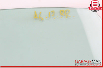 12-18 Audi A6 S6 Rear Right Passenger Side Door Window Glass OEM