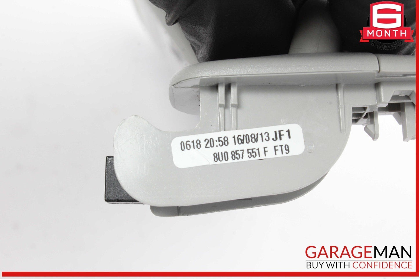 09-16 Audi A4 Front Left Driver Side Sun Visor Sunvisor Gray 8U0857551F OEM