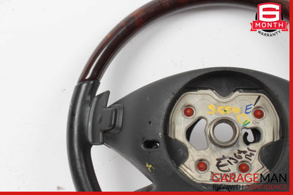 10-14 Mercedes W221 S550 S600 Steering Wheel w/ Paddle Shifters Black Wood OEM
