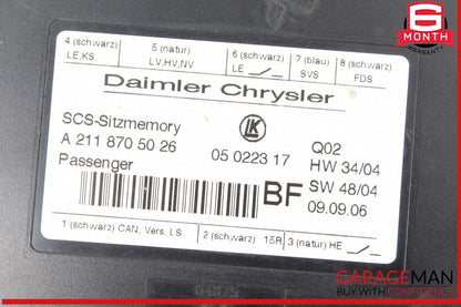 03-12 Mercedes W251 R500 ML500 Front Right Side Seat Control Module OEM
