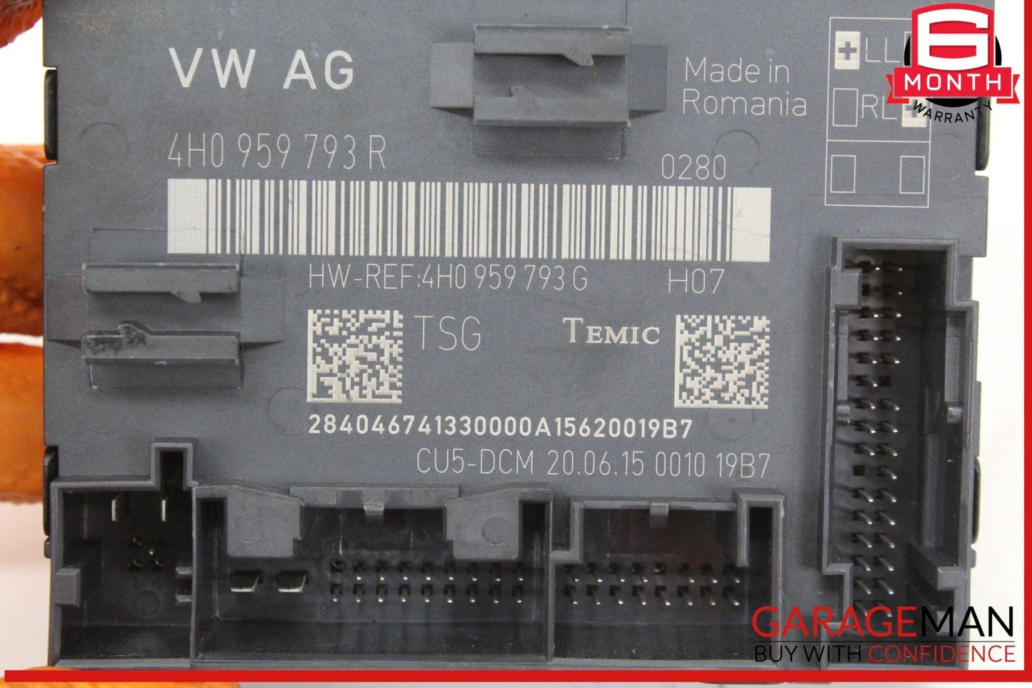 11-18 Audi A8 S8 Front Left Driver Side Door Control Module Unit 4H0959793R OEM