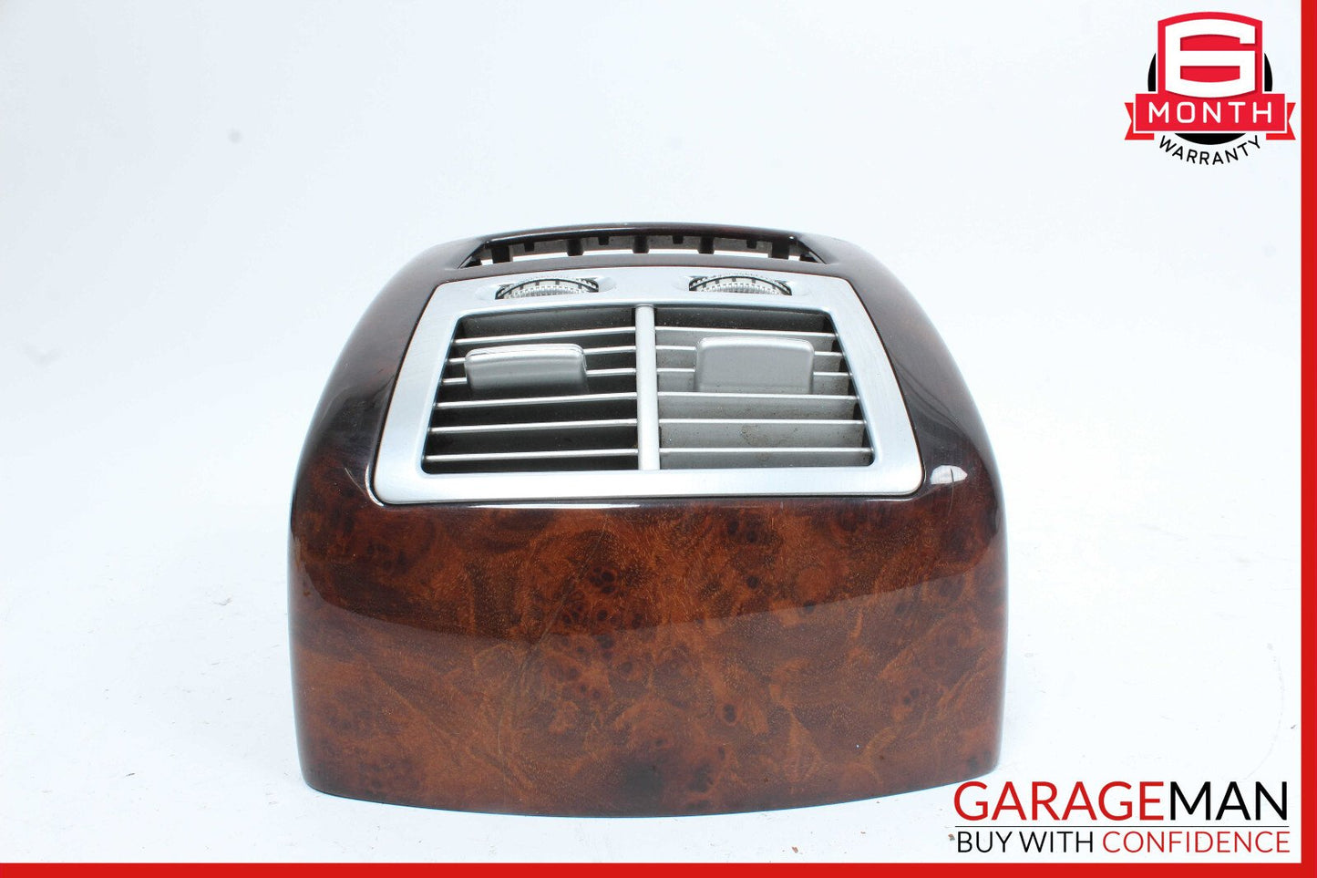 07-13 Mercedes W221 S550 Rear Center Console AC A/C Air Vent Trim Panel Wood