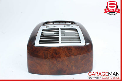 07-13 Mercedes W221 S550 Rear Center Console AC A/C Air Vent Trim Panel Wood