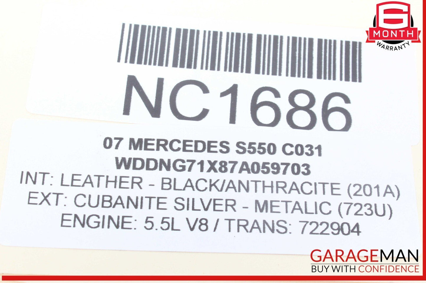 07-14 Mercedes W221 S550 CL550 Electronic Parking Button Switch 2215401445 OEM