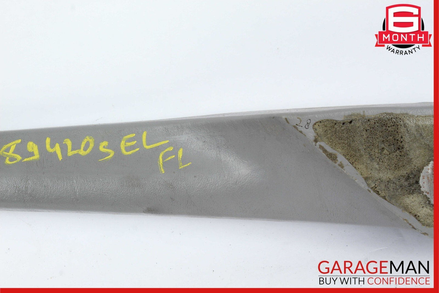 86-91 Mercedes W126 420SEL Front Left Driver Side Door Arm Rest Panel Gray OEM