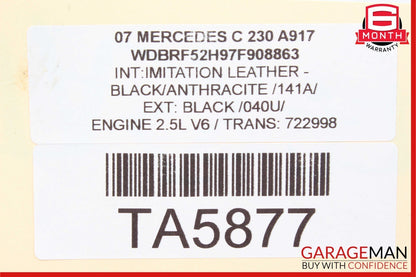 01-07 Mercedes W203 C230 C320 C55 AMG Rear Left Door Window Regulator Motor OEM