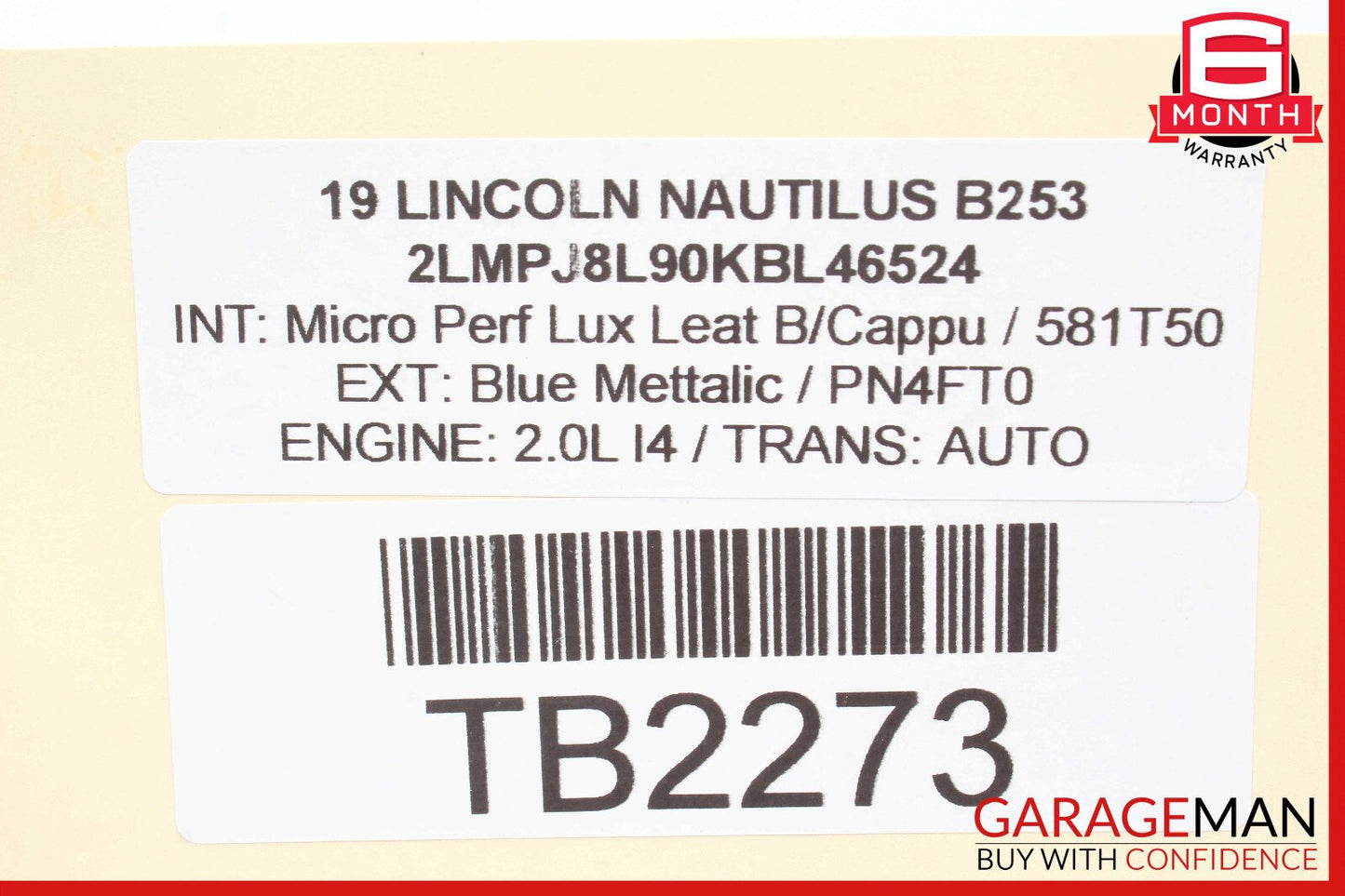 19-21 Lincoln Nautilus Rear Left Door Window Regulator Motor OEM