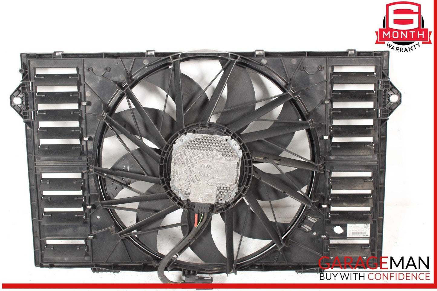 10-16 Porsche Panamera 970 Radiator Engine Electric Cooling Fan Shroud Assy OEM