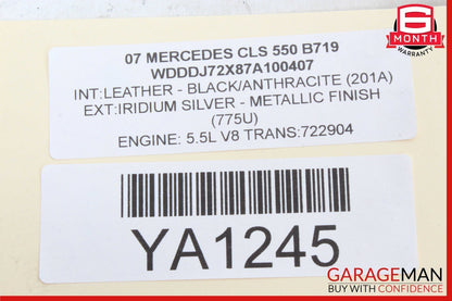 06-11 Mercedes W219 CLS550 CLS500 CLS63 AMG Front Right Door Control Module Unit