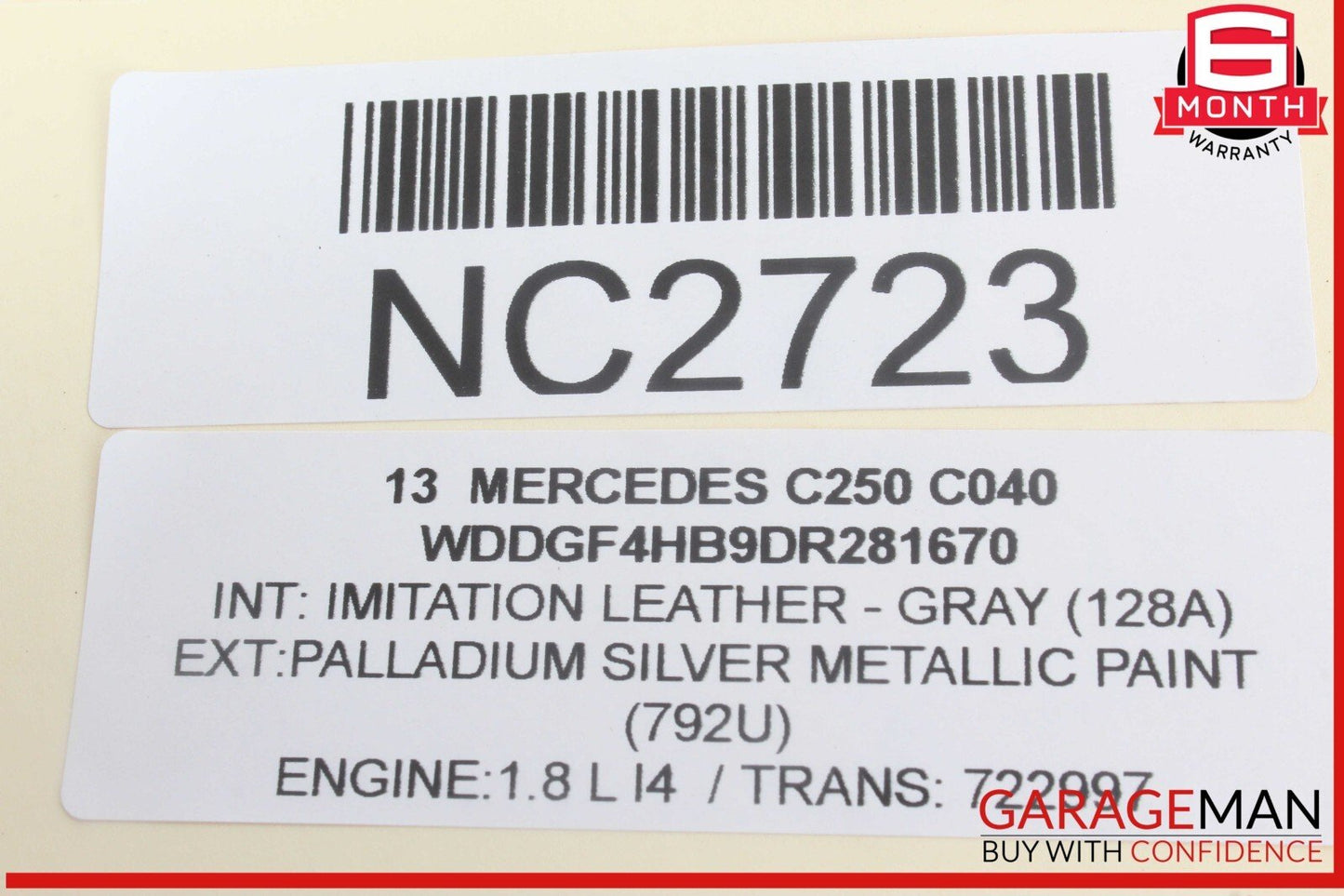 08-14 Mercedes W204 C250 C300 Front Left Side Curved Wishbone Control Arm OEM