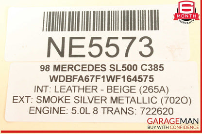 90-02 Mercedes R129 SL500 SL600 Coolant Overflow Reservoir Tank 1295000849 OEM