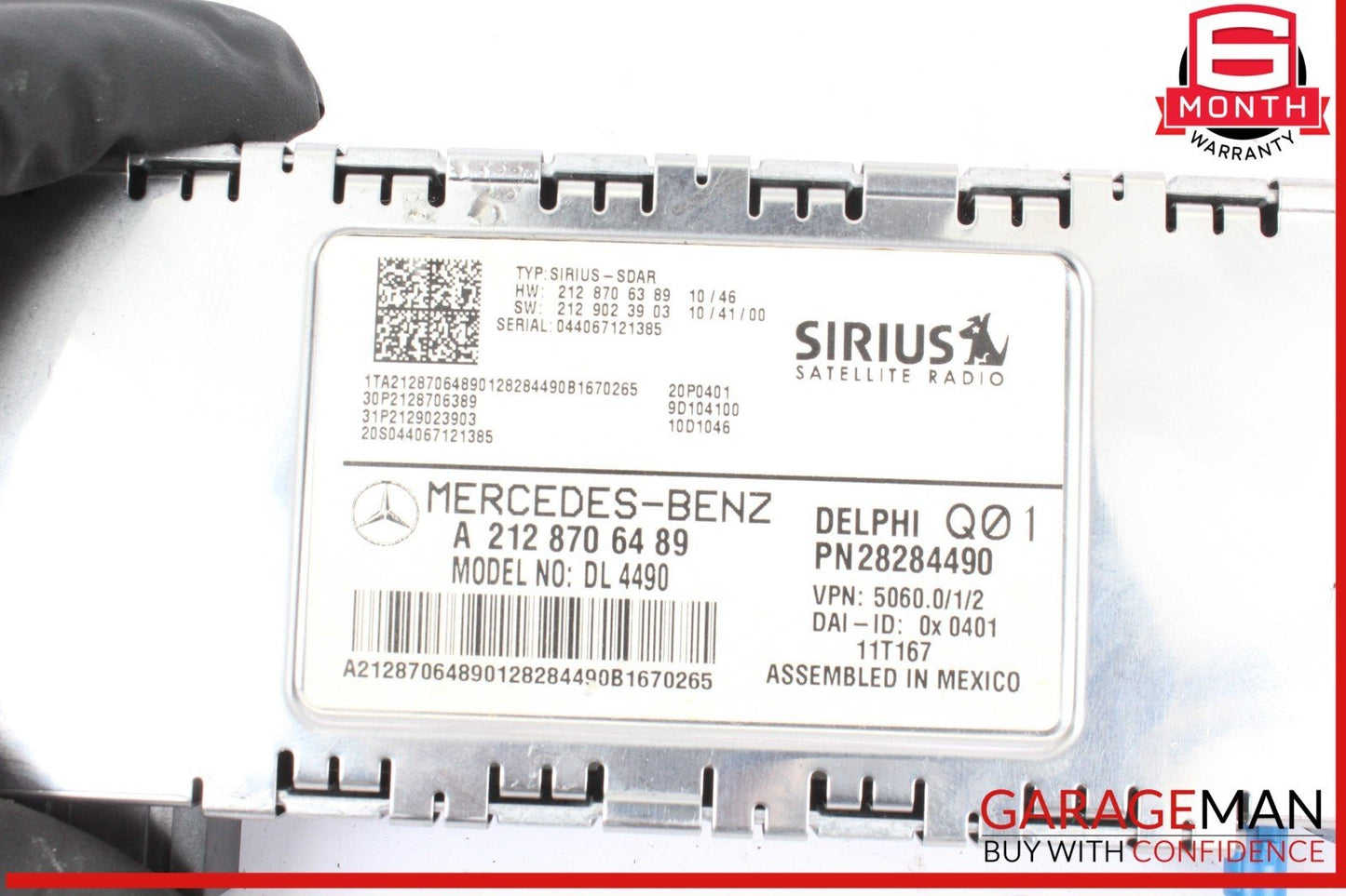 10-17 Mercedes W204 C250 C300 Sirius Satellite Radio Receiver 2128706489 OEM