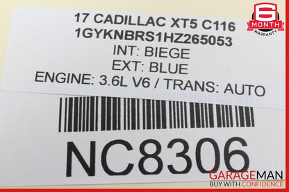 17-20 Cadillac XT5 Rear Right Passenger Side Window Regulator Motor OEM